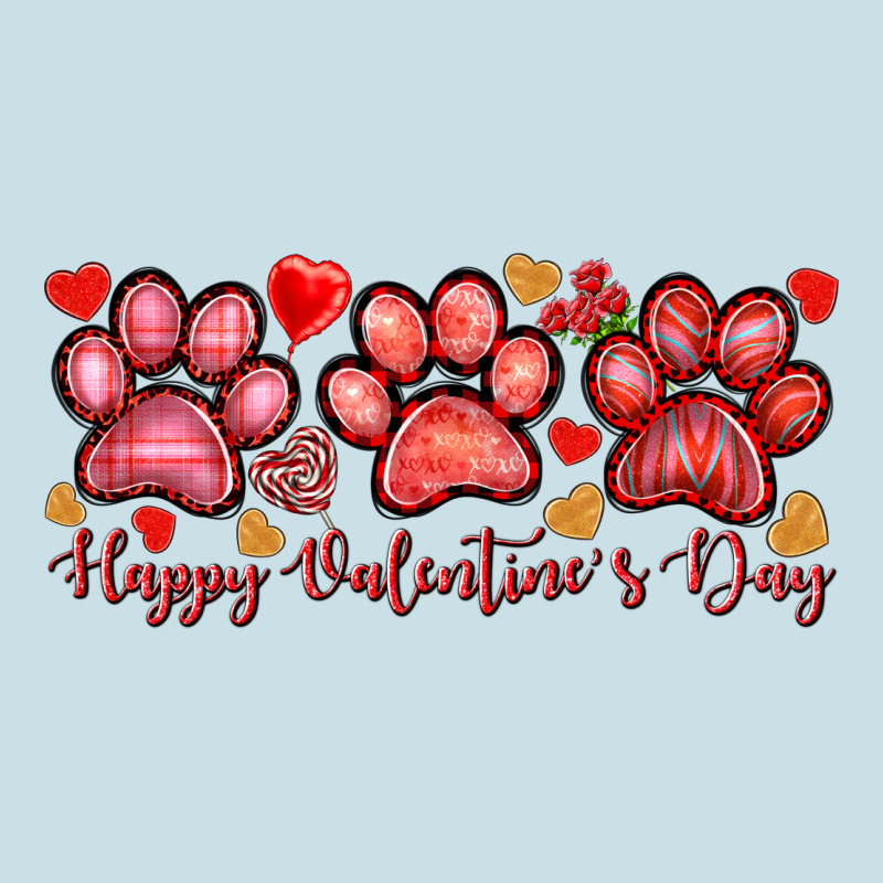 Happy Valentine's Day Paws Valentine's Day Ladies Tee by HowdyJamesFarm | Teevron