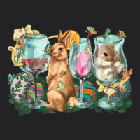 Easter Day Wine Glasses Bunny Vintage Tee | Teevron