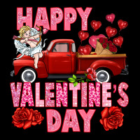 Happy Valentine's Day Red Truck Ladies Tee | Teevron