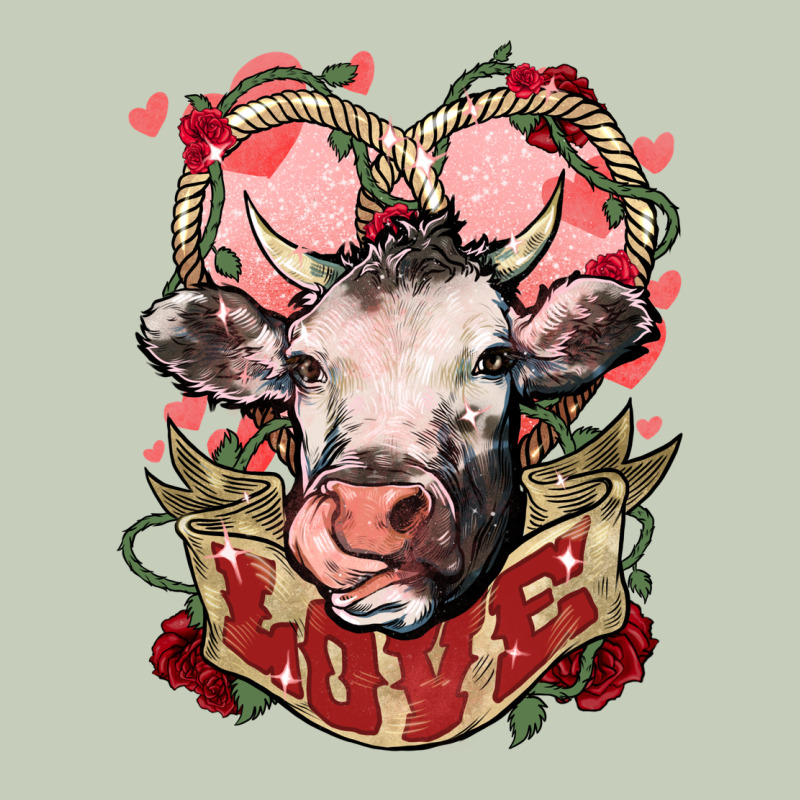 Cow Valentine's Day Love Ladies Tee by HowdyJamesFarm | Teevron