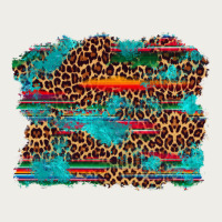 Western Serape Leopard Turquoise  Background Zipper Hoodie | Teevron