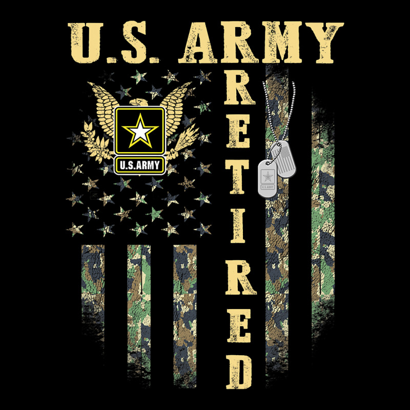 Us Army Retired  Distressed American Flag Patriotic Urban Hoodie by longCreatives | Teevron