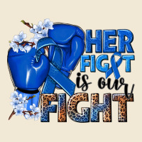 Her Fight Is Our Fight Colon Cancer Blue Ribbon Premium Tee | Teevron
