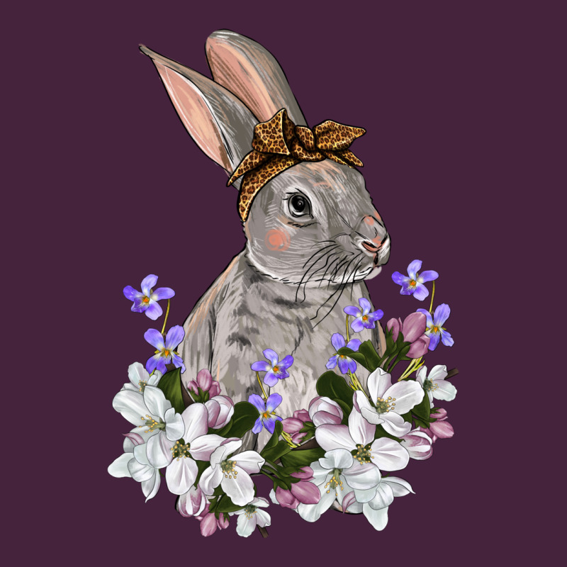 Easter Day Flowers Bunny Long Sleeve Tee by OliviaCreatesArt | Teevron
