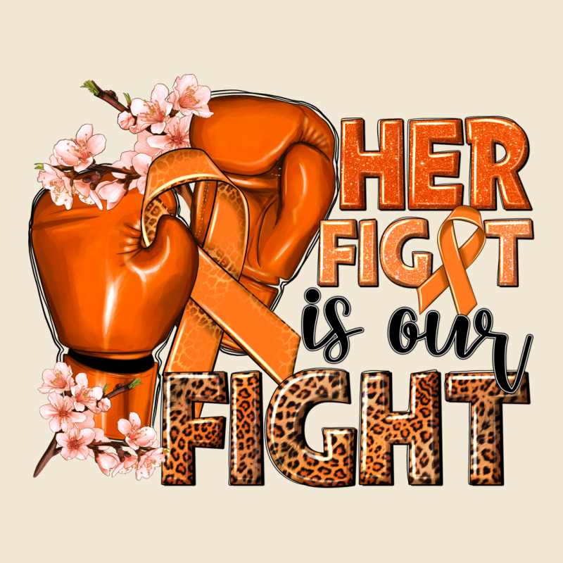 Her Fight Is Our Fight Kidney Cancer Orange Ribbon Premium Tee by NancyCooperArtShop | Teevron
