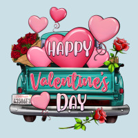 Happy Valentine's Day Turquoise Truck Ladies Tee | Teevron
