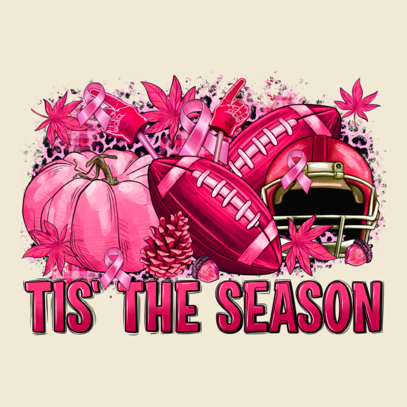 Tis' The Season Football Breast Cancer Premium Tee by NancyCooperArtShop | Teevron