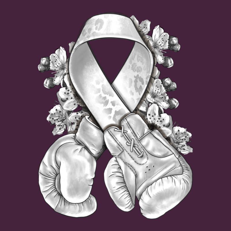Lung Cancer White Ribbon With Boxing Gloves Premium Tee by NancyCooperArtShop | Teevron
