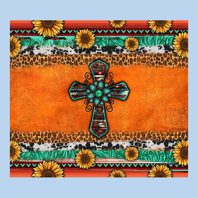 Sunflowers Cross Aztec Pattern Classic Tee by Jasminsmagicworld | Teevron