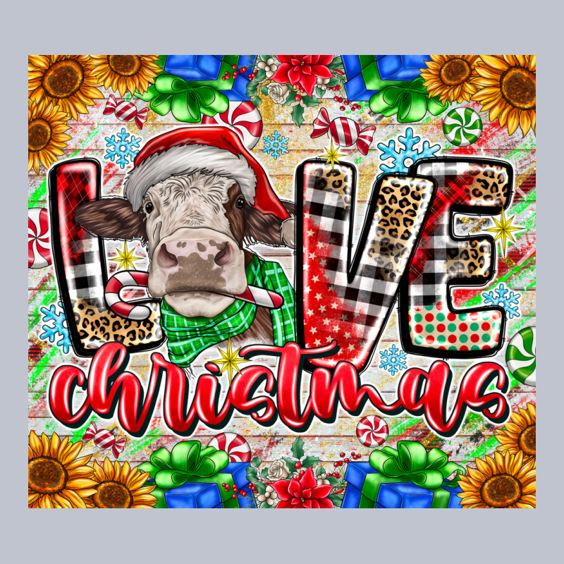 Love Christmas Cow Premium Hoodie by CowhideDigitalArt | Teevron