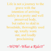 Life Is Not A Journey To The Grave With The Intention Urban Heavy Tee | Teevron