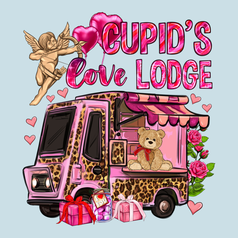 Cupid's Love Lodge With Truck Valentine's Day Ladies Tee by HowdyJamesFarm | Teevron