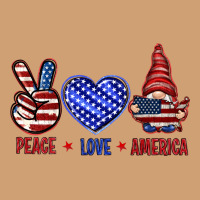 Peace Love America With Gnome 4th Of July Vintage Tee | Teevron