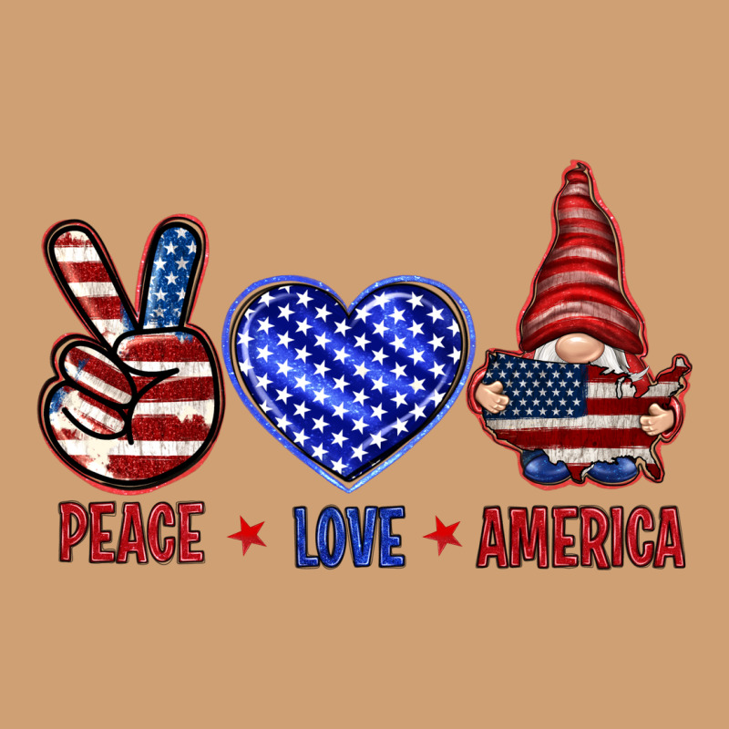 Peace Love America With Gnome 4th Of July Vintage Tee by HowdyJamesFarm | Teevron