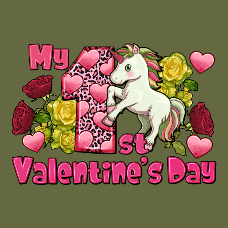 My First Valentine's Day Unicorn Long Sleeve Tee by FaDigitalArtStudio | Teevron