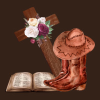 Boots With Bible And Cross Heavy Core Tee | Teevron