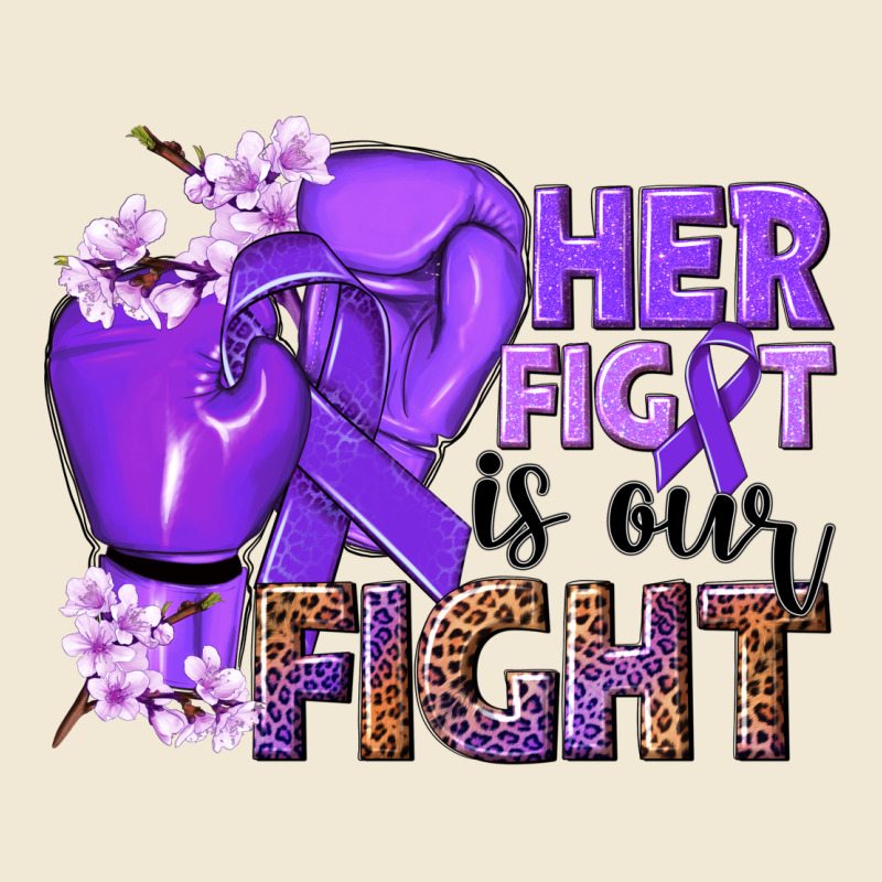 Her Fight Is Our Fight Purple Ribbon Premium Tee by NancyCooperArtShop | Teevron