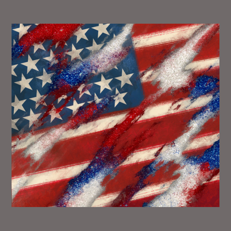 American Flag Glitter 4th Of July Urban Heavy Tee by CowGirlArtShop | Teevron