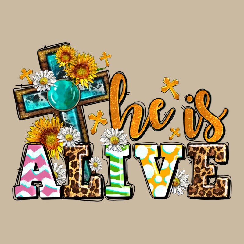Easter Day He Is Alive With Cross Long Sleeve Tee by OliviaCreatesArt | Teevron