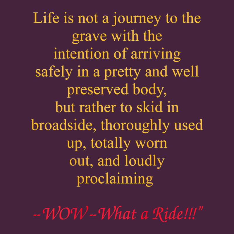Life Is Not A Journey To The Grave With The Intention Premium Tee by longCreatives | Teevron