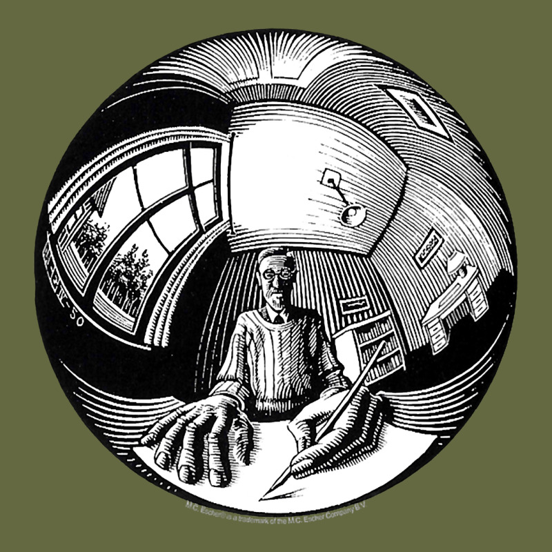 M.c. Escher Spherical Self Portrait Long Sleeve Tee by longCreatives | Teevron