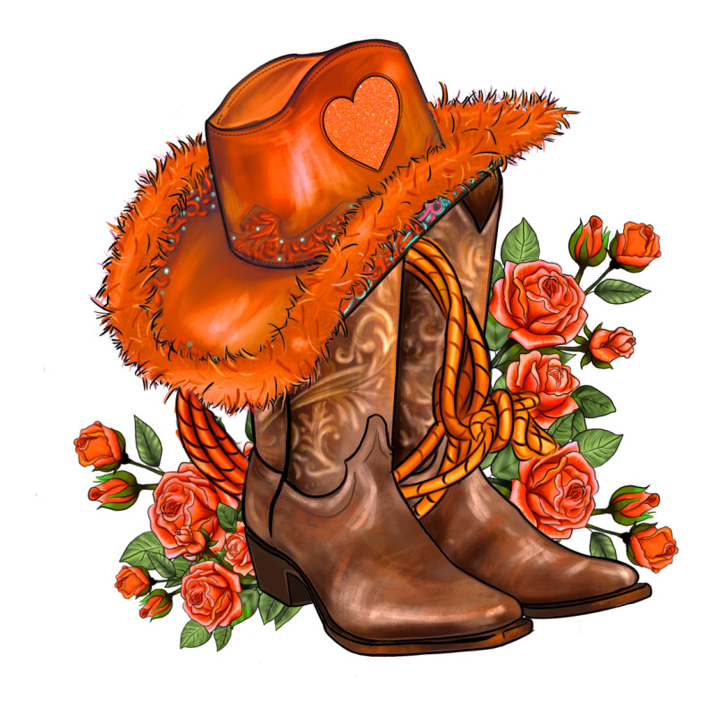 Orange  Cowgirl  And Roses Premium Sweatshirt by AdoDesignShop | Teevron
