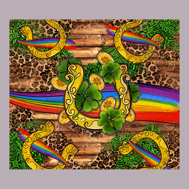 St Patricks Day Horseshoe Shamrock Rainbow Gold Vintage Tee by RanaPortraitStore | Teevron