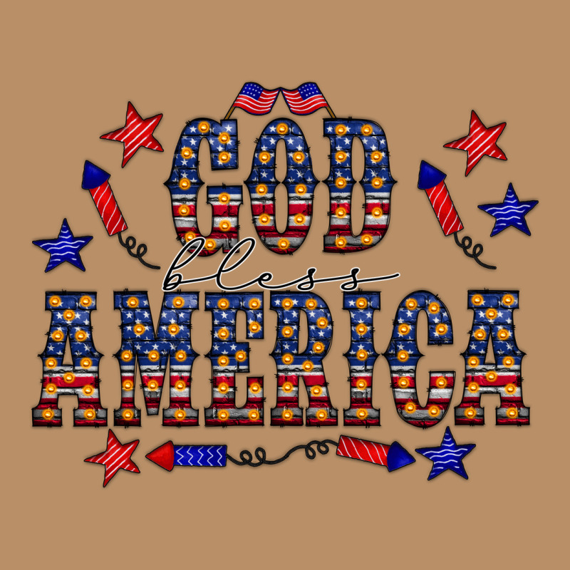 4 July God Bless America Western Vintage Hoodie by CowCowDesign | Teevron