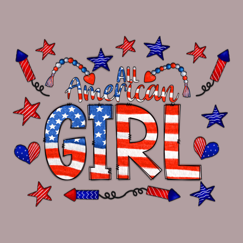 All American Girl Doodle Letters Vintage Hoodie by CowCowDesign | Teevron