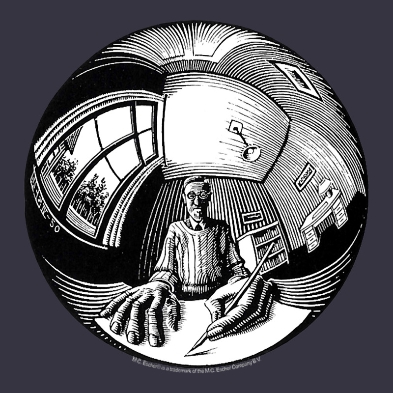 M.c. Escher Spherical Self Portrait Vintage Hoodie by longCreatives | Teevron