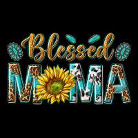 Western Blessed Mama With Leopard And Sunflower Premium Tee | Teevron