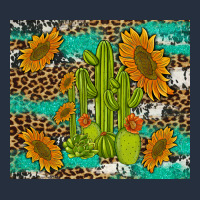 Cactus And Sunflowers Turquoise Leopard Cowhide Zipper Hoodie | Teevron