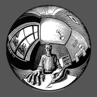 M.c. Escher Spherical Self Portrait Zipper Hoodie | Teevron