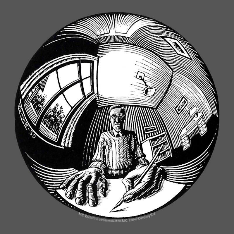 M.c. Escher Spherical Self Portrait Zipper Hoodie by longCreatives | Teevron