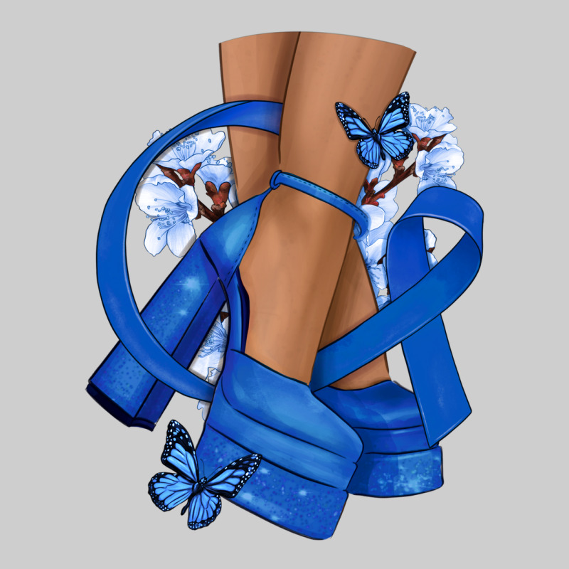 Colon Cancer Diva Blue Ribbon Premium Tee by NancyCooperArtShop | Teevron