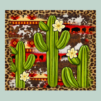 Aztec Cowhide Cactus Background Zipper Hoodie | Teevron