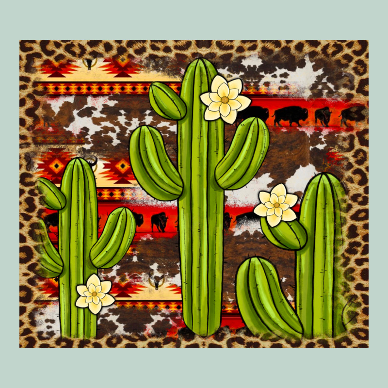 Aztec Cowhide Cactus Background Zipper Hoodie by Artiststas | Teevron