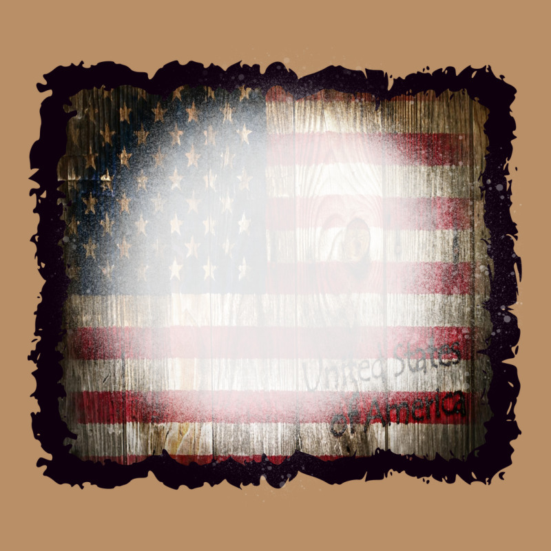 America Wood Flag With Bbeach Effect Vintage Hoodie by CowCowDesign | Teevron