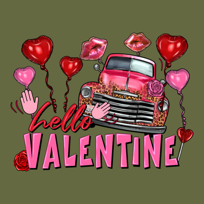 Hello Valentine Valentine's Day Truck Long Sleeve Tee by FaDigitalArtStudio | Teevron
