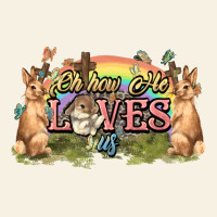 Oh How He Loves Us Cross Easter Day Vintage Tee | Teevron