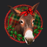 Christmas Donkey With Bandana Vintage Tee | Teevron