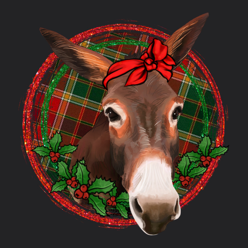 Christmas Donkey With Bandana Vintage Tee by Jasminsmagicworld | Teevron