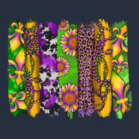 Mardi Gras Sunflower Fleur De Lis Leopard Cowhide Brushstrokes Zipper Hoodie | Teevron