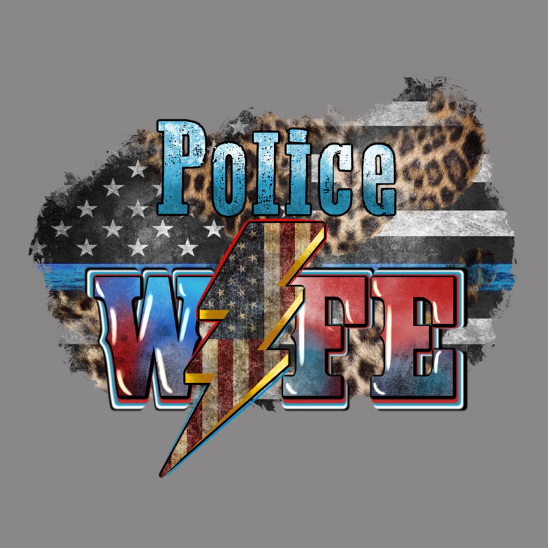 Police Wife Lightning Bolt 4th Of July Vintage Tee by HowdyJamesFarm | Teevron