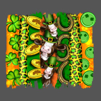 St Patricks Cow And Coin Wıth Clovers And Leopard Brushstrokes Zipper Hoodie | Teevron
