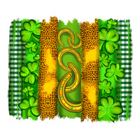 saint patricks horseshoe shamrock leopard glitter brushstroke | Teevron