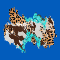 Cowhide Leopard Turquoise Patch Urban Hoodie | Teevron