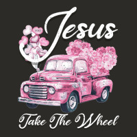 Leopard Floral Pink Car Jesus Take The Wheel Heavy Core Tee | Teevron