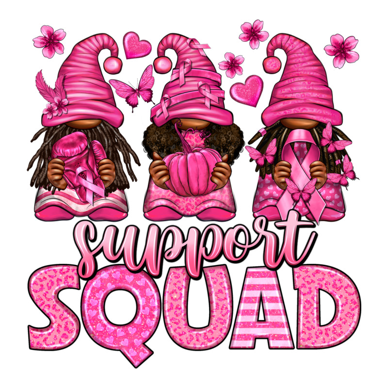 Breast Cancer Afro Gnomies Support Squad Ladies Tee by texasbilliewilder | Teevron