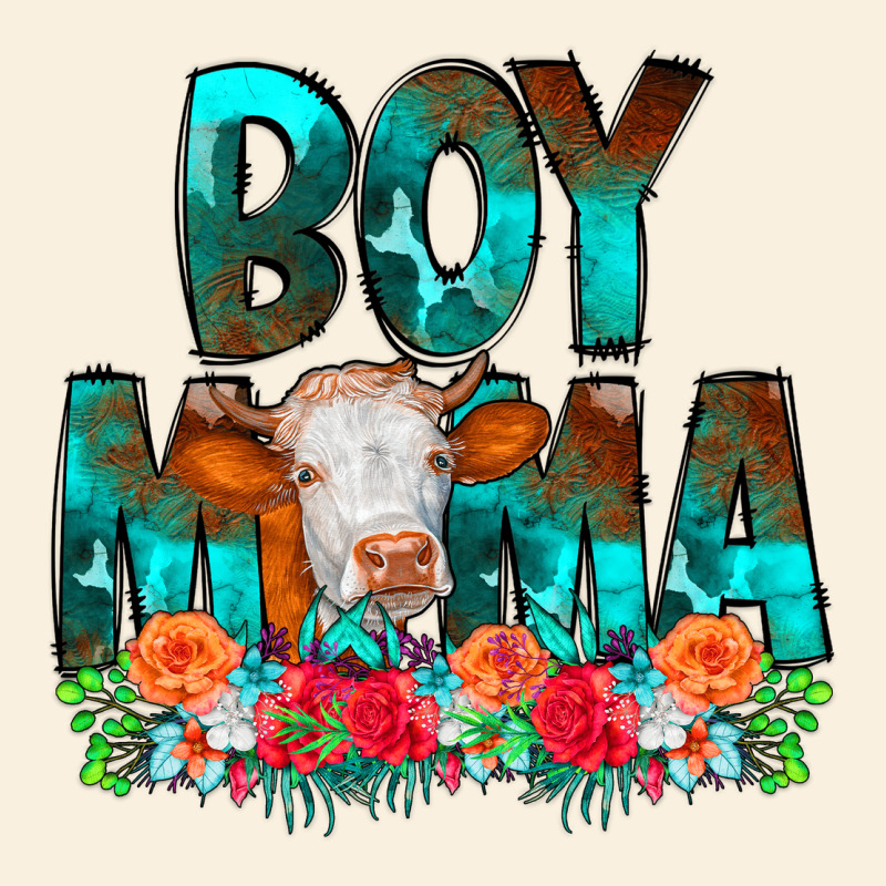 Boy Mama Flowers Cow Vintage Hoodie by CowCowDesign | Teevron